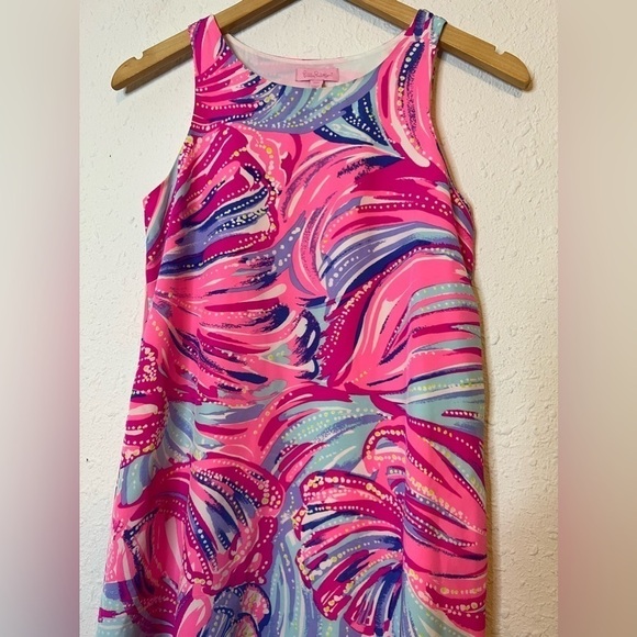 Lilly Pulitzer Jackie Shift Silk Sleeveless Mini Dress in Oh My Guava XXS - Picture 4 of 8